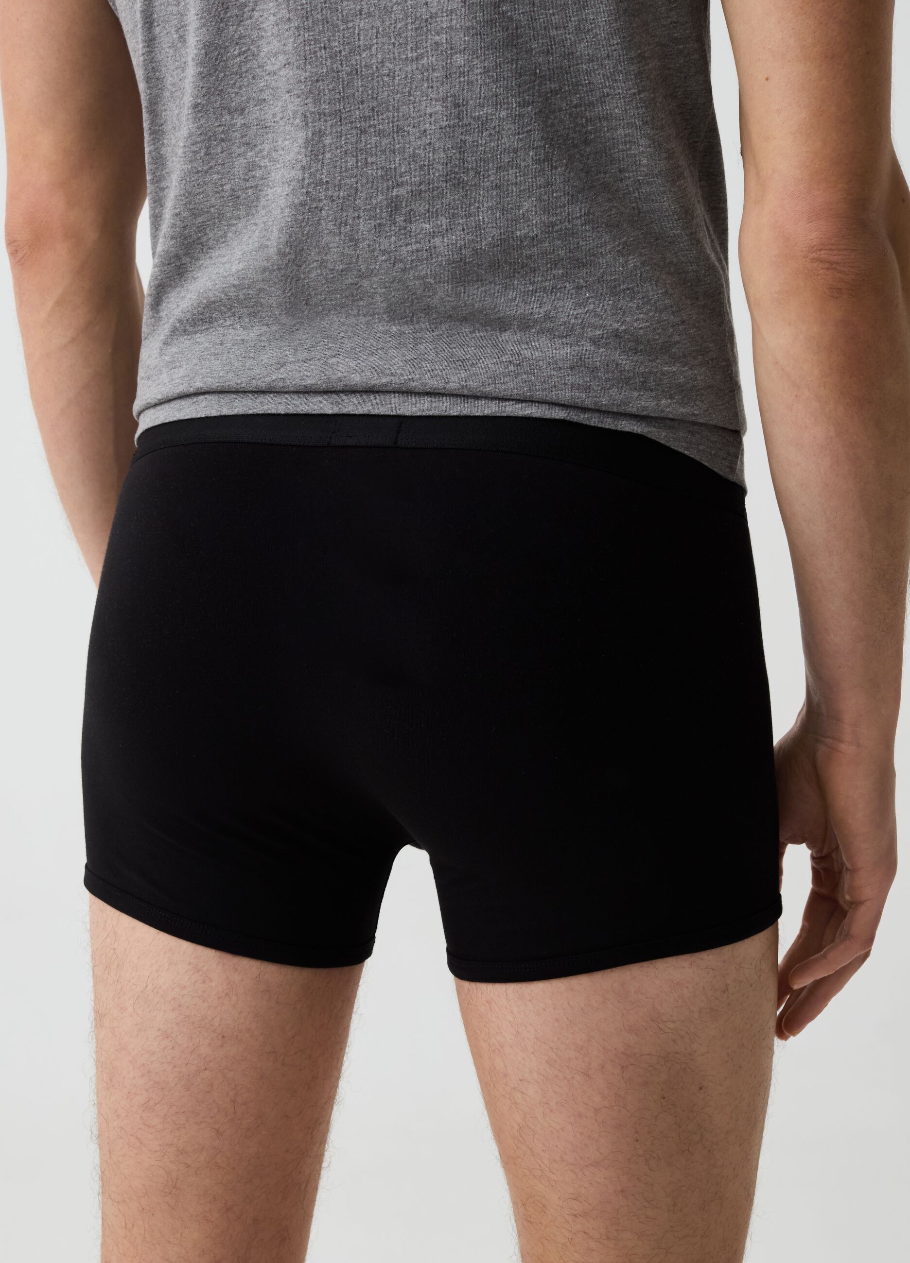 Two-pack boxer shorts with contrasting piping