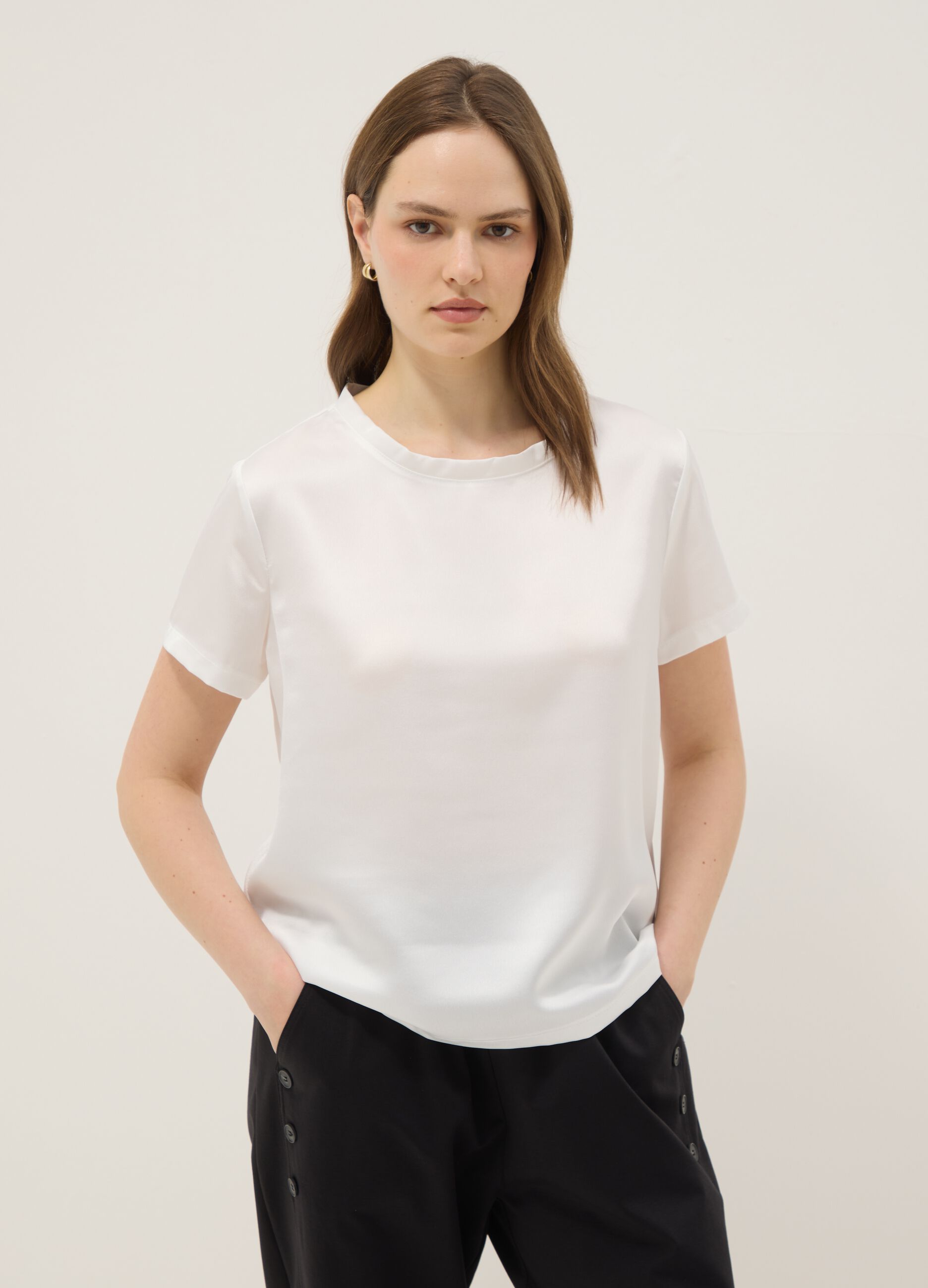 &Lambda;&epsilon;&upsilon;&kappa;ό &kappa;&omicron;&nu;&tau;&omicron;&mu;ά&nu;&iota;&kappa;&omicron; T-shirt &mu;&epsilon; &alpha;&pi;&alpha;&lambda;ό &nu;&tau;&epsilon;&kappa;&omicron;&lambda;&tau;έ, regular &epsilon;&phi;&alpha;&rho;&mu;&omicron;&gamma;ή