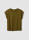 Green pure cotton regular-fit short-sleeve T-shirt_4