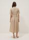 Beiges Hemdblusenkleid aus reiner Baumwolle mit G&uuml;rtel, Regular Fit_3