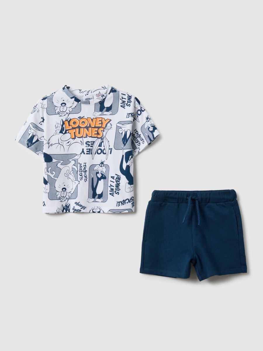 Boys' multicolour pure cotton t-shirt and shorts set, regular fit_0