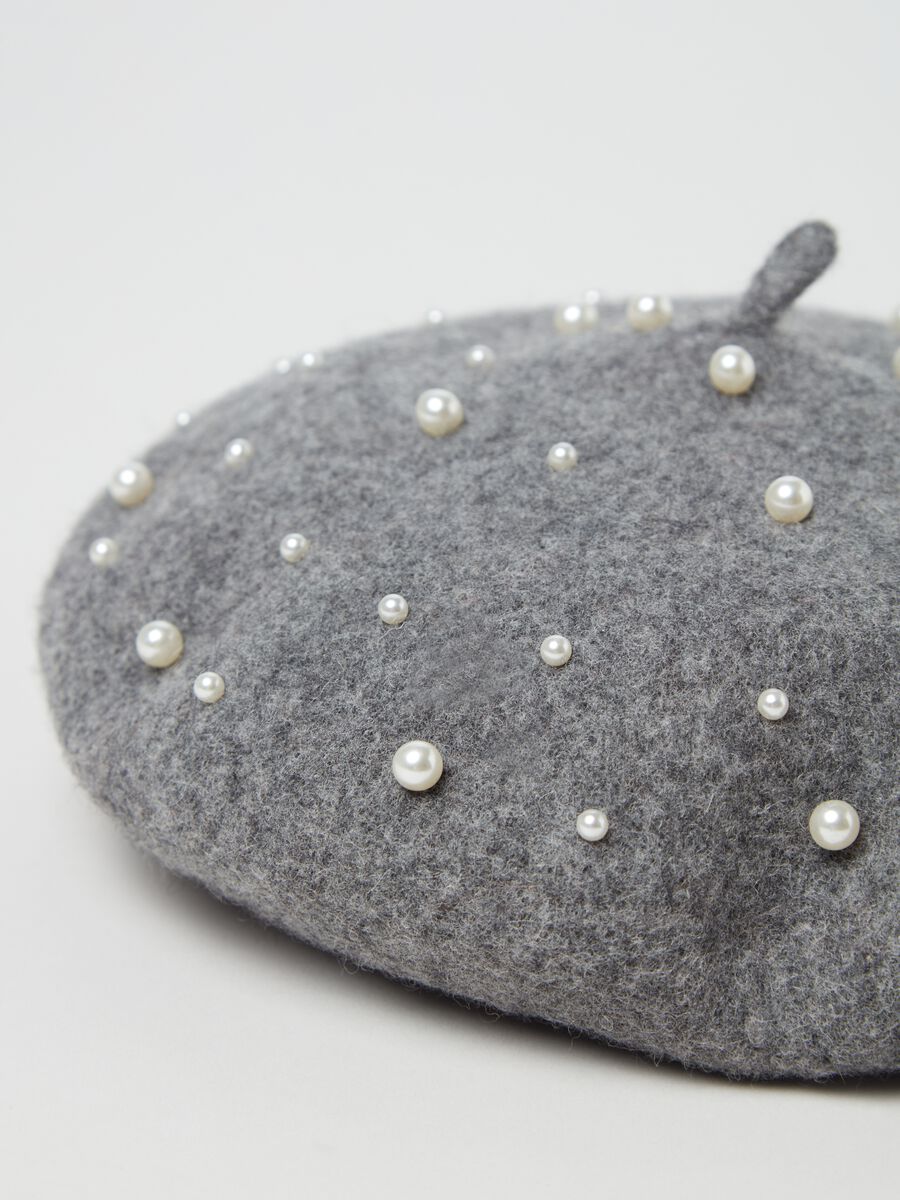 French beret with beading_2