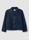 Blue regular fit pure cotton denim jacket with pockets_4