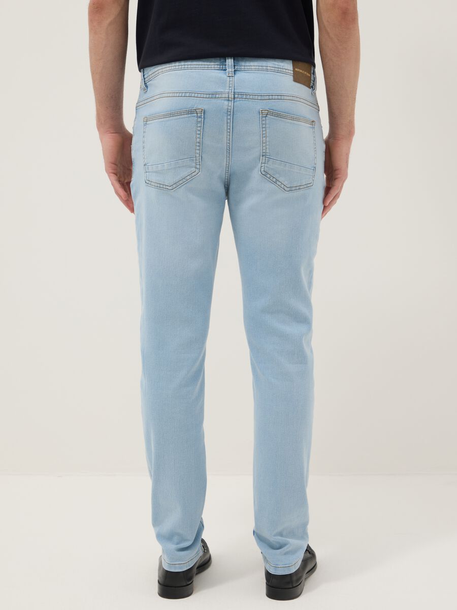 Super skinny light blue cotton blend jeans_2