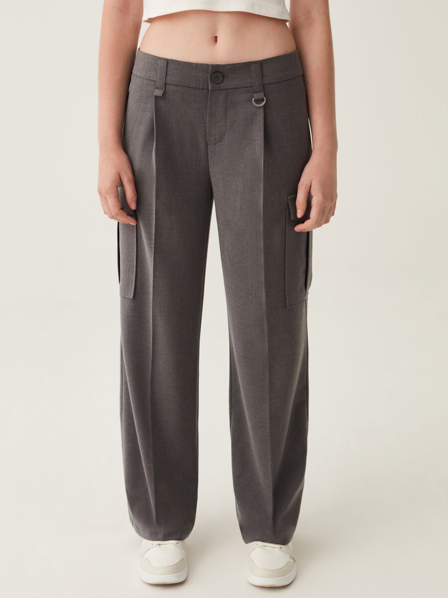 Cargo trousers with pleats_1