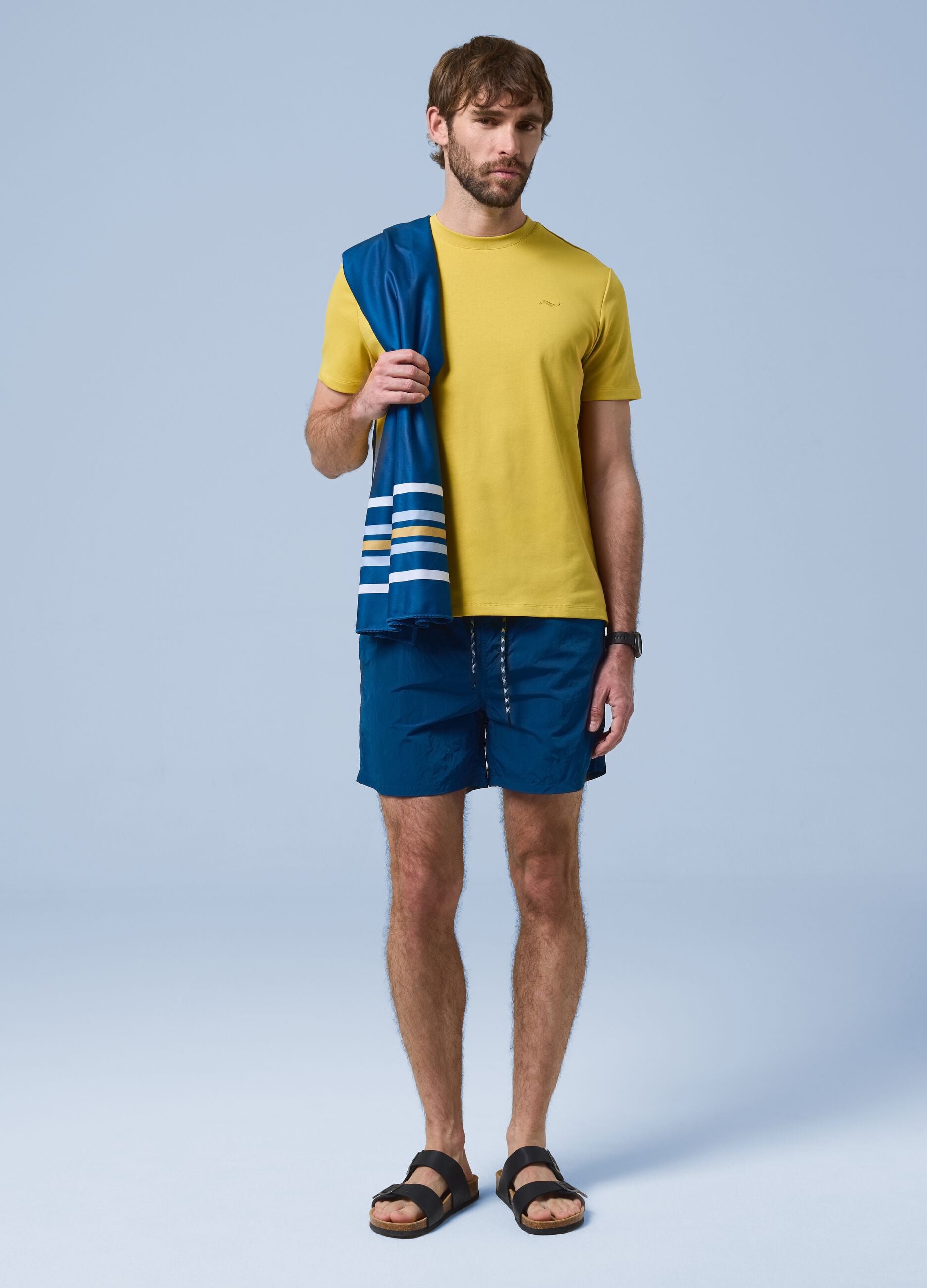 Blaue Boxer-Badeshorts ALTAVIA SAILNG mit elastischem Bund