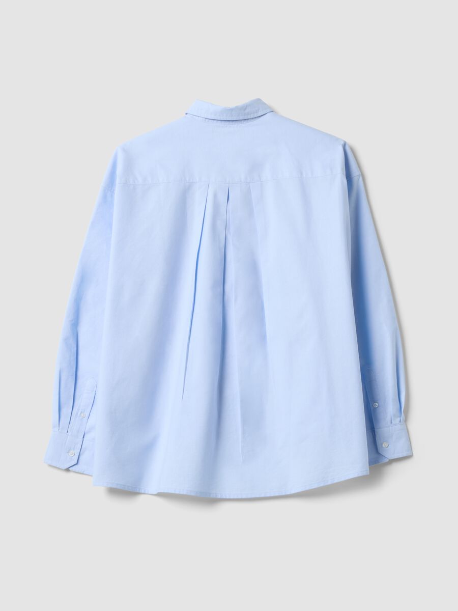 Light blue pure cotton shirt with classic collar, regular fit_2