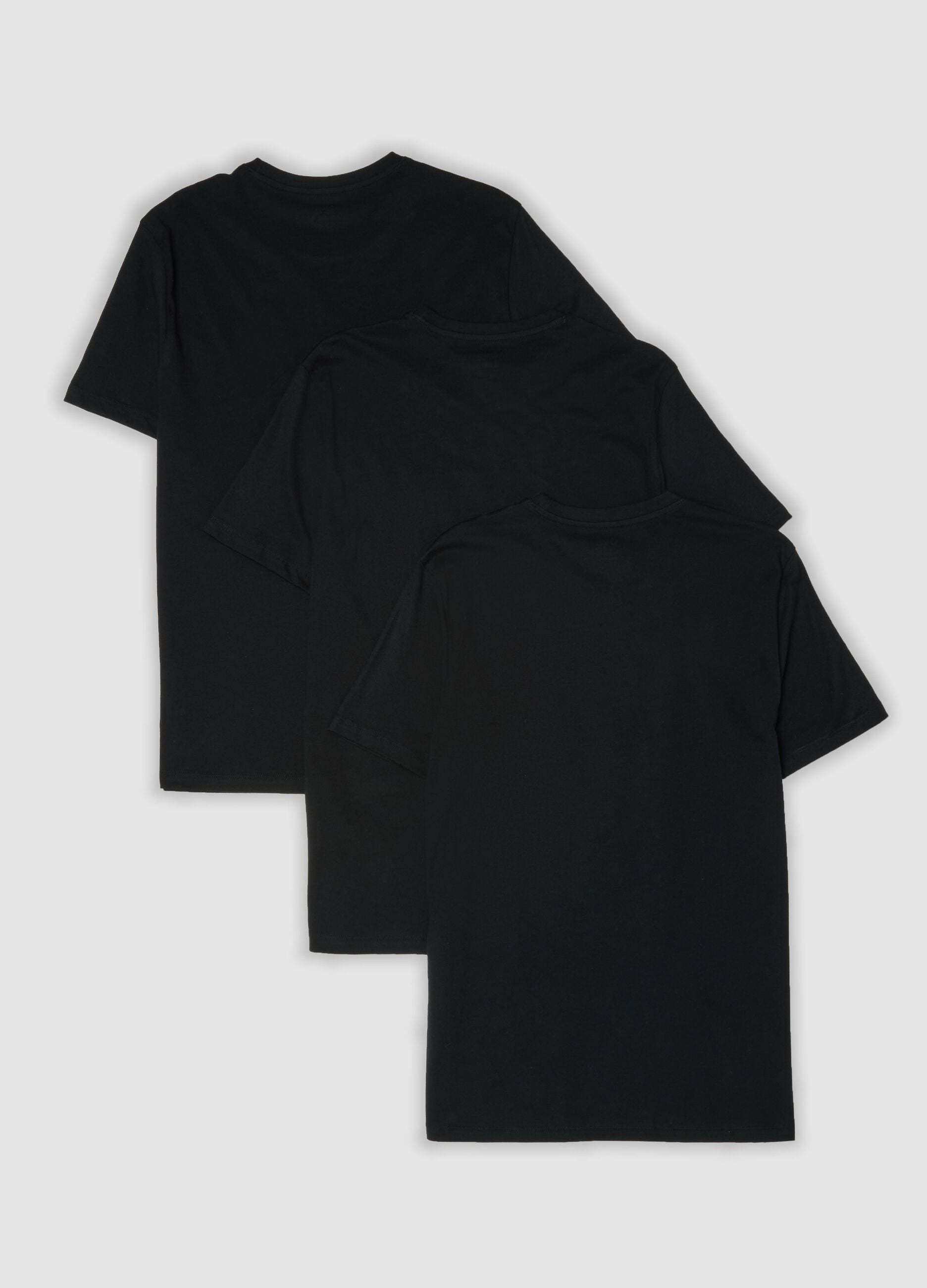 3-pack of black organic cotton short-sleeve T-shirts