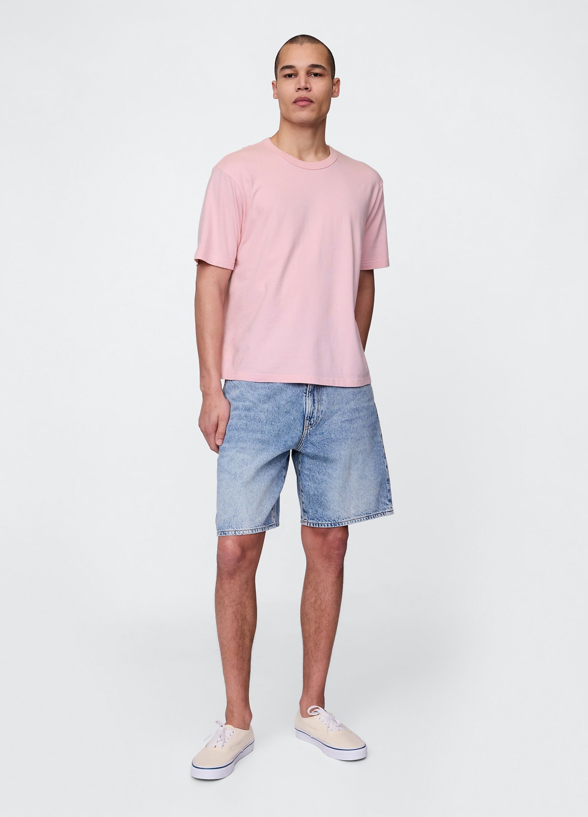 Rosa T-Shirt aus reiner Baumwolle