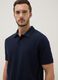 Regular fit blue stretch cotton polo_2