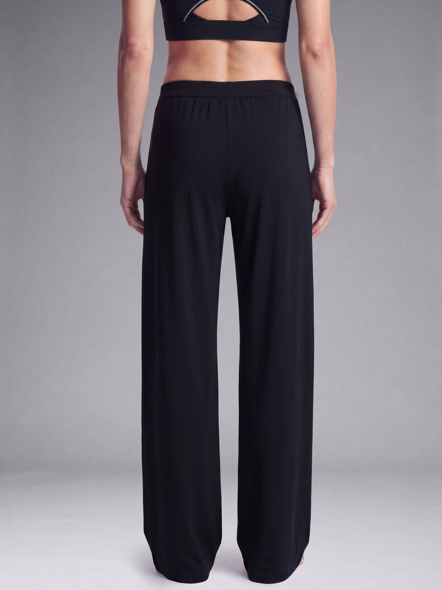 Blue stretch wide-leg trousers_2