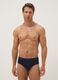 Tripack di slip blu in cotone organico_0