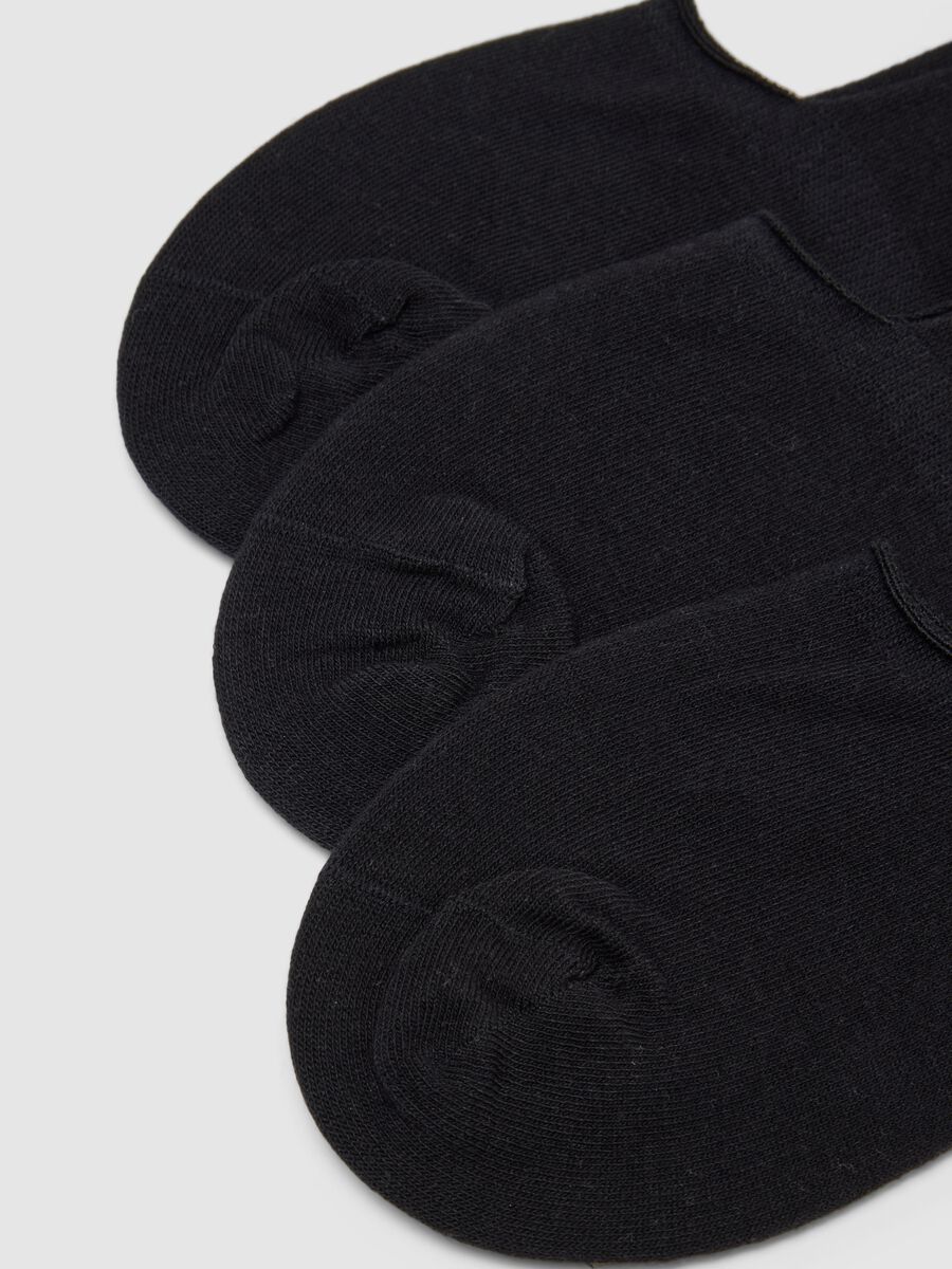 Triple pack of black stretchy cotton blend sports socks_2