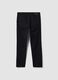 Schwarze Slim-Fit-Hose aus Stretch-Baumwolle mit f&uuml;nf Taschen_2