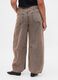 Brown wide-leg trousers in cotton and Lyocell_5