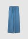 Women's wide blue pure Lyocell trousers_4