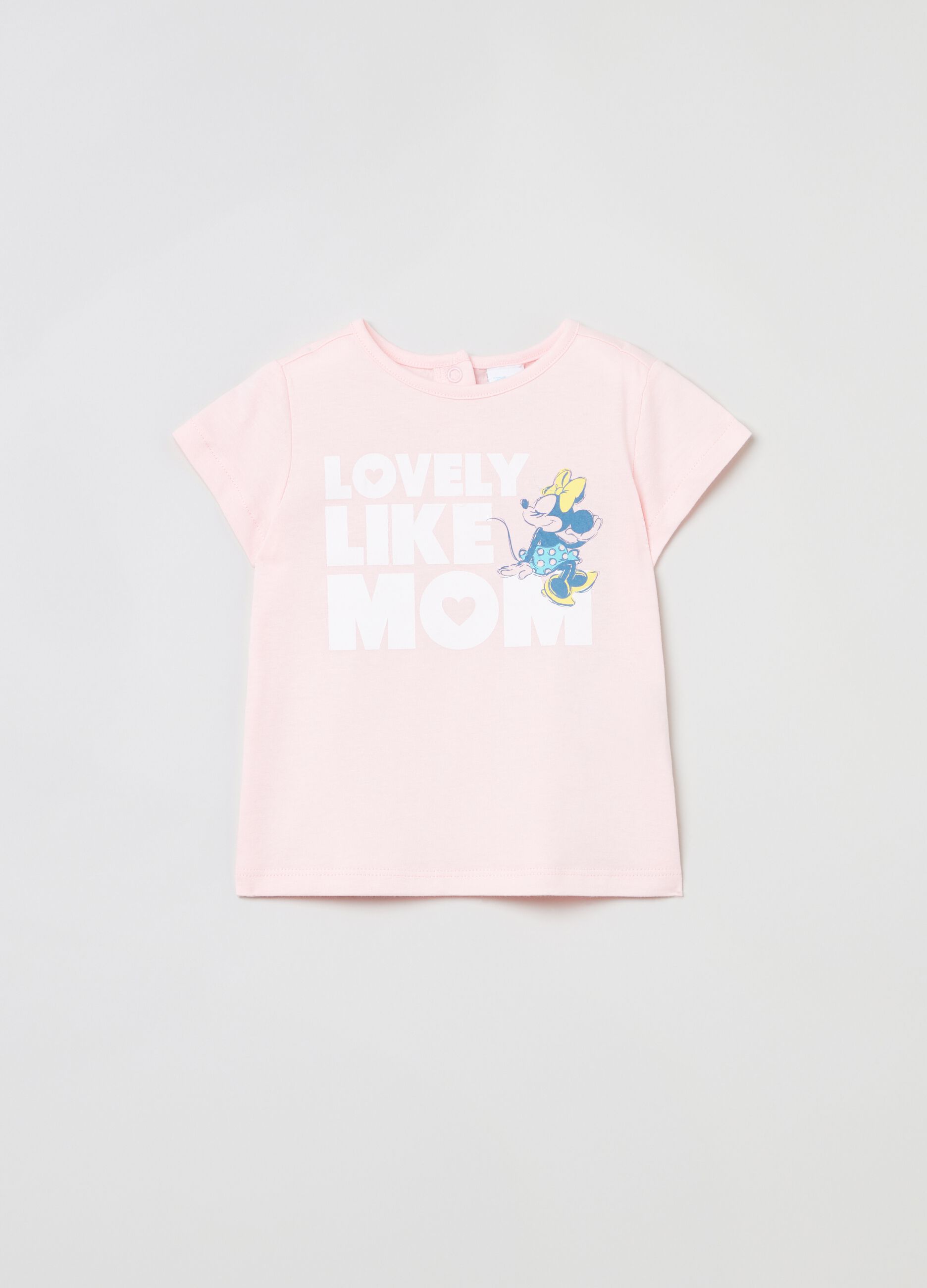 Camiseta de algodón estampado Disney Baby Minnie