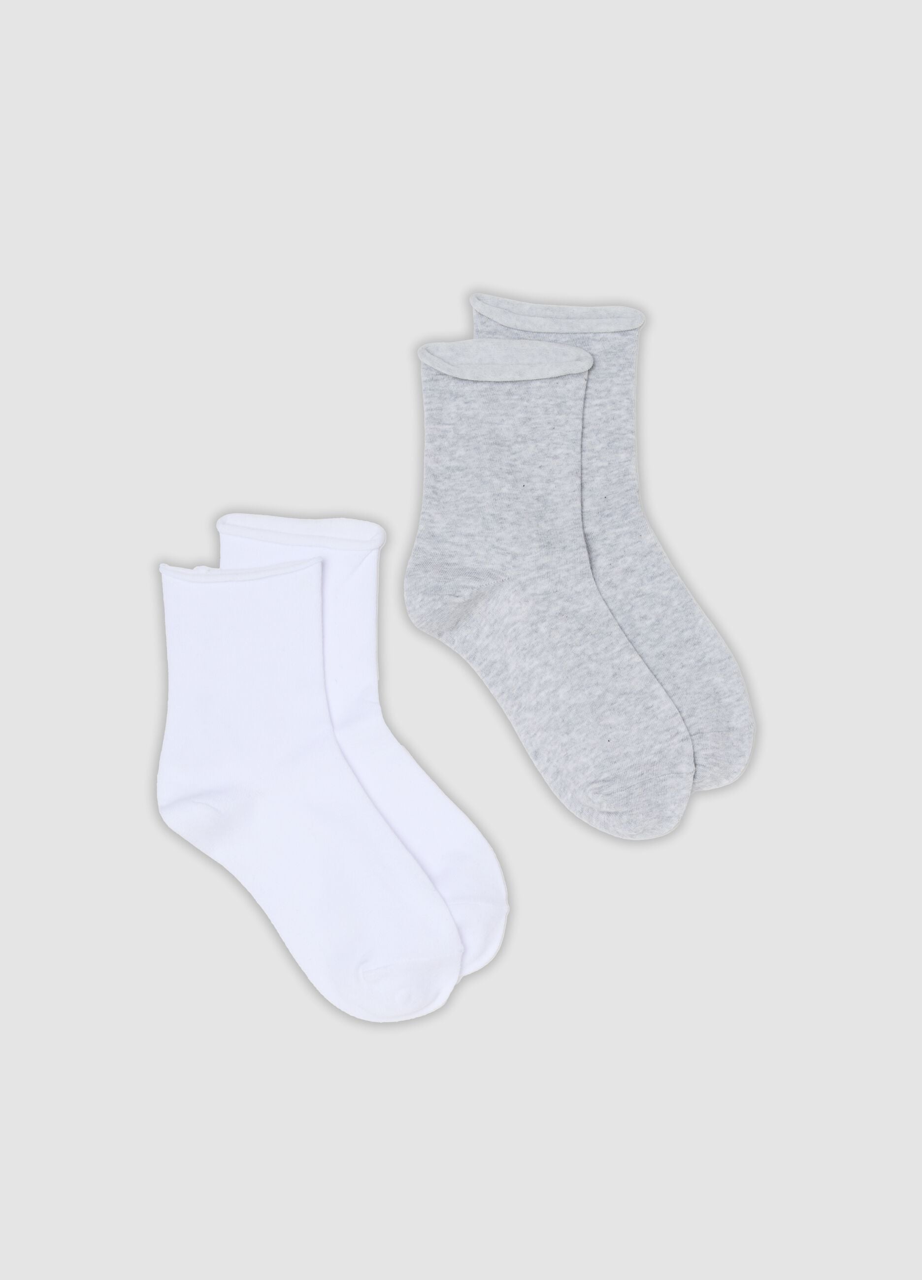 2er-Pack graue Socken aus Bio-Baumwolle