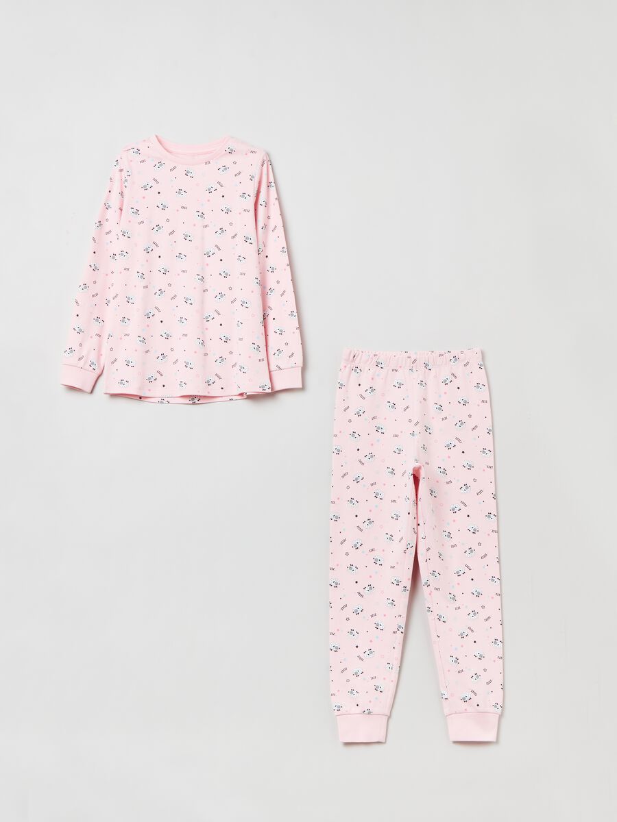 Long pyjamas with small stars and sheep pattern_0