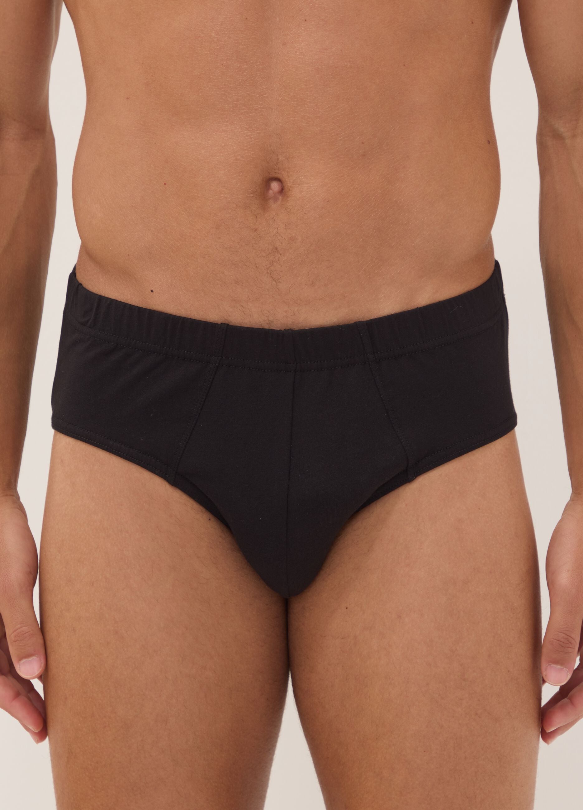 5er-Pack schwarze Slips aus Bio-Baumwolle
