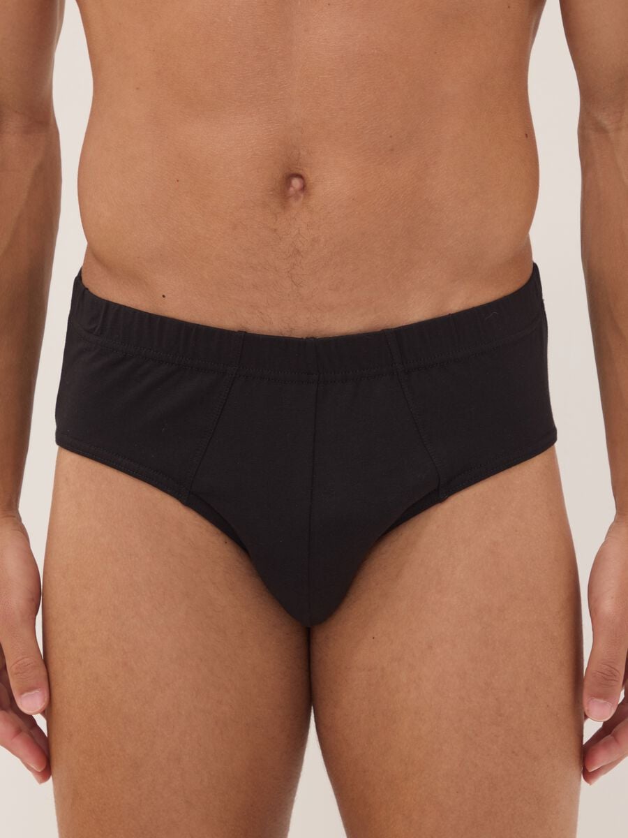 5er-Pack schwarze Slips aus Bio-Baumwolle_1