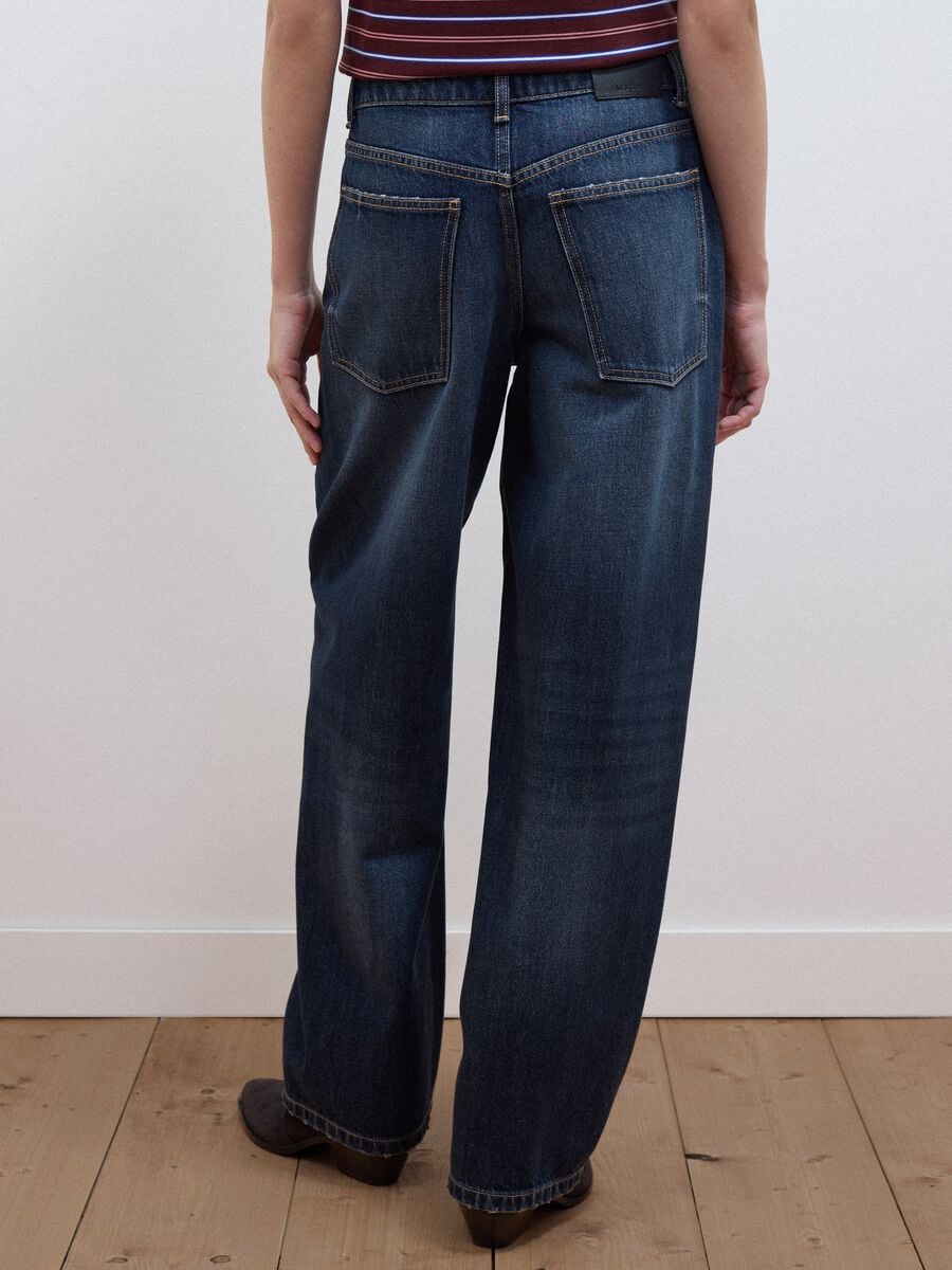 Blaue Balloon-Fit-Jeans aus reiner Baumwolle_2