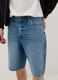 Blue pure cotton baggy denim shorts_3