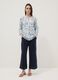 White floral stretch cotton blouse, regular fit_1