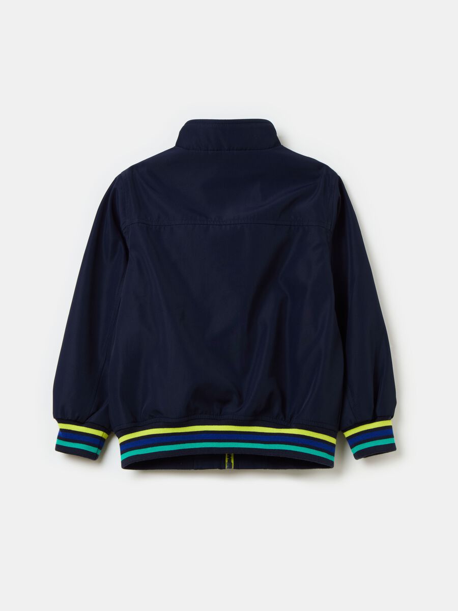 Bomber jacket with striped details_1
