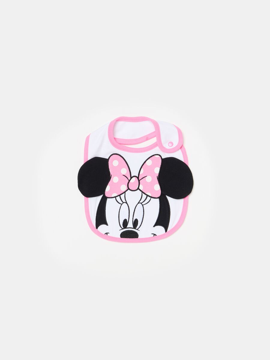 Cotton bib with Minnie Mouse embroidery_0