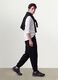Jogger neri in misto cotone con fondo a polsino e coulisse_4