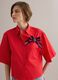 Camisa roja de algod&oacute;n puro con bolsillo, corte oversize_0