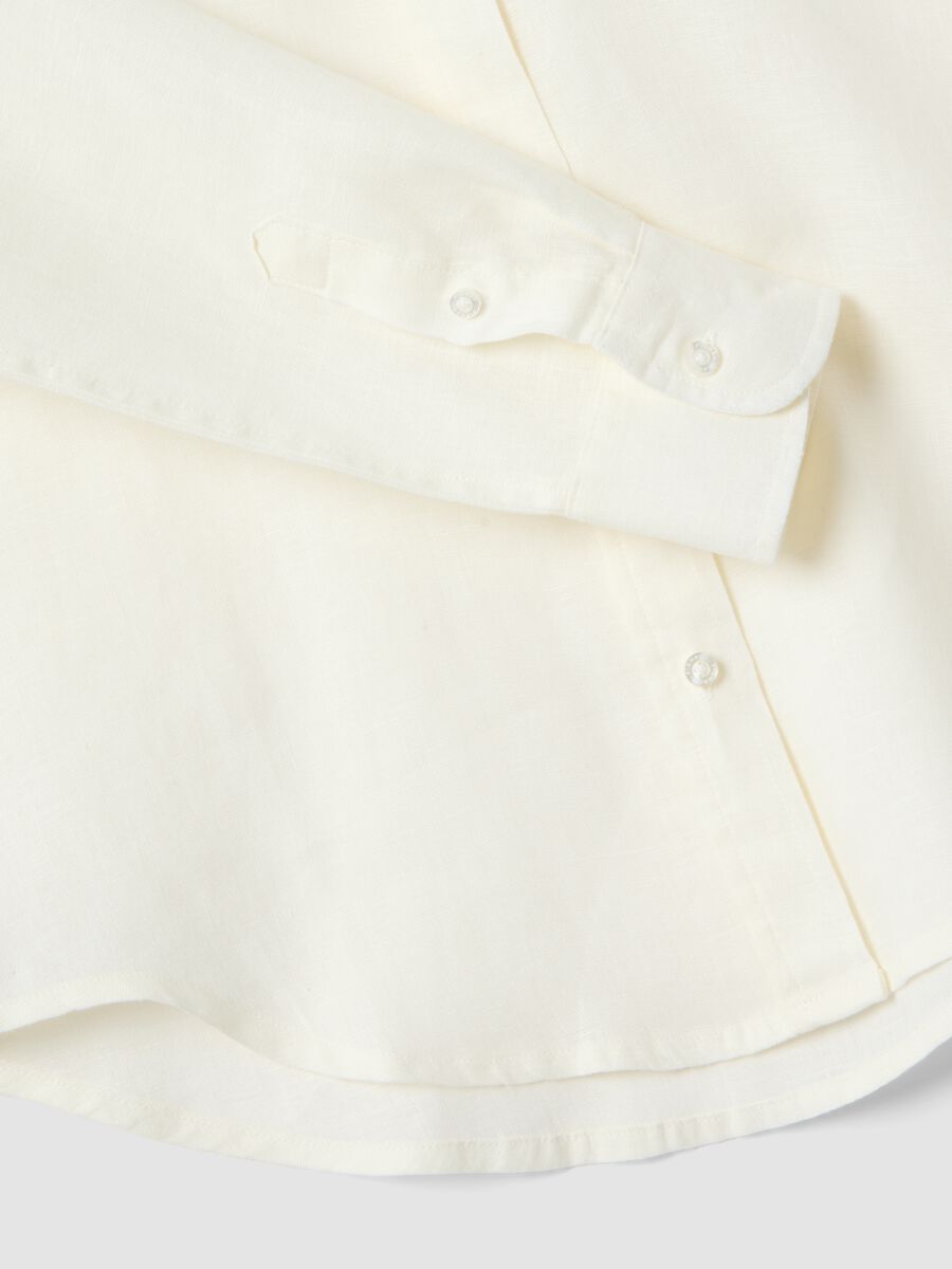 Regul&auml;re Passform aus reinem wei&szlig;em Leinen_5