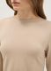 Beige crew neck long sleeve regular fit top_3