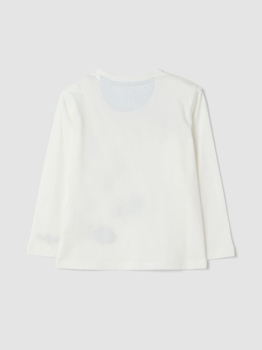 Maglietta bianco sporco in puro cotone organico con girocollo_1