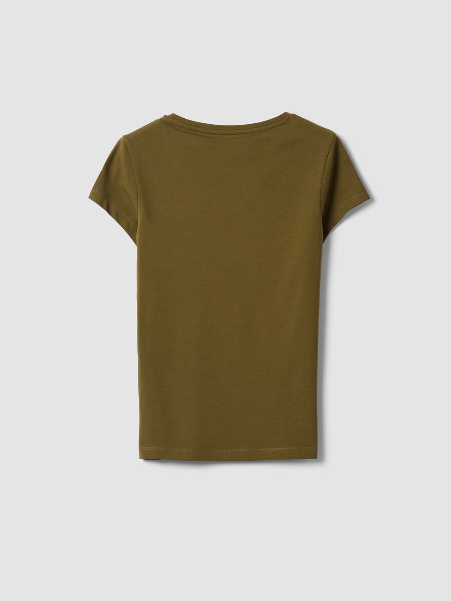 Gr&uuml;nes T-Shirt aus Stretch-Baumwolle mit Rundhalsausschnitt, Regular Fit_5