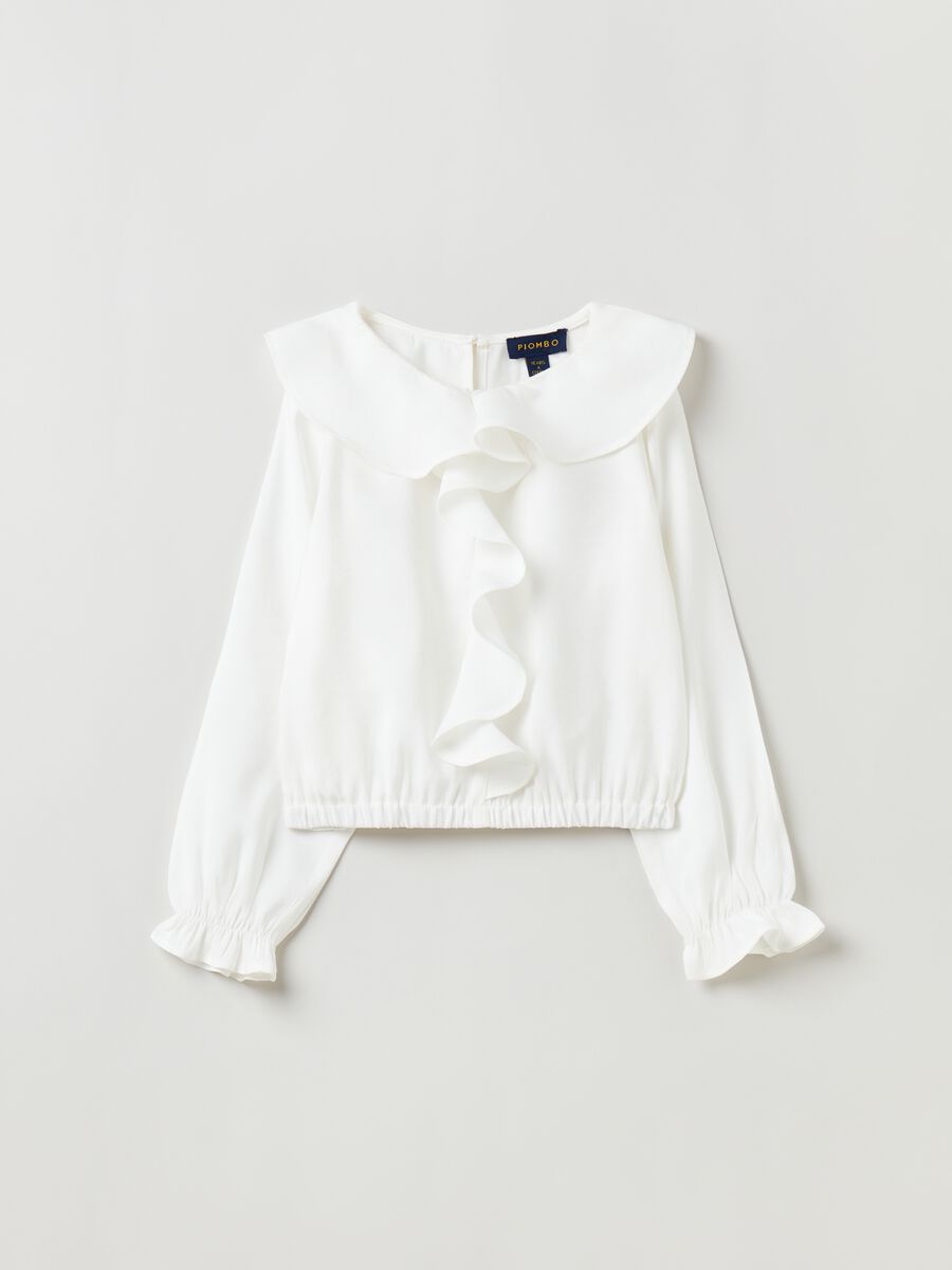 Blouse with flounce_0