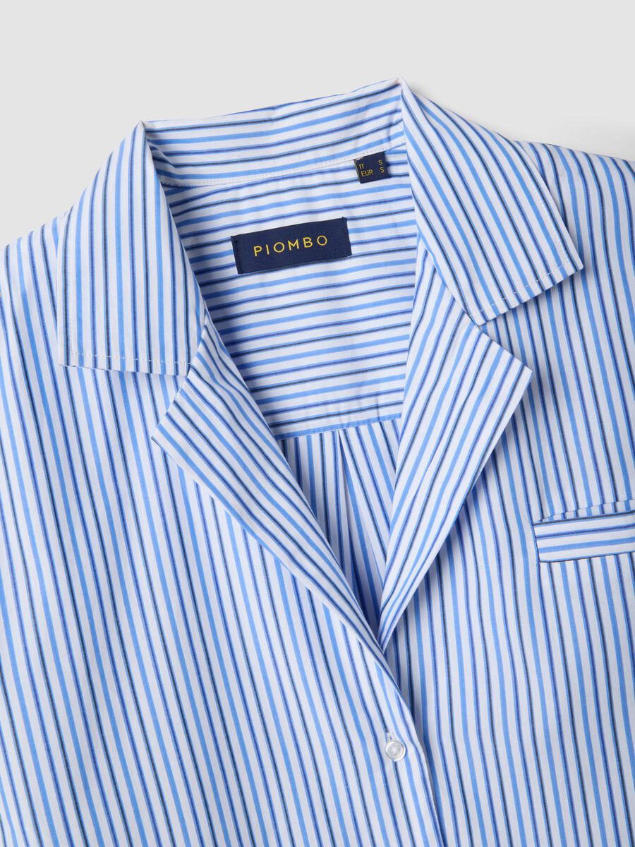 Blazer azul-claro &agrave;s riscas em algod&atilde;o puro_5