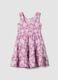 Vestido rosa sem mangas em tecido el&aacute;stico com estampado floral_1