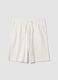 White relaxed-fit cotton-blend shorts_4