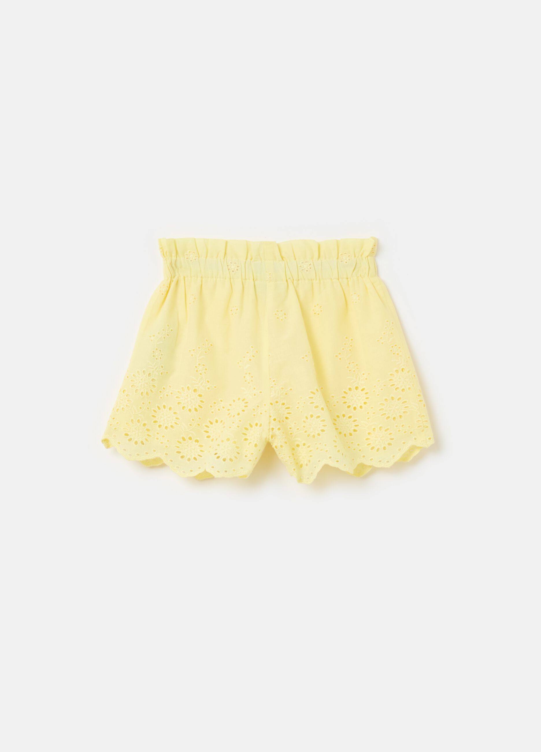 Shorts in cotone sangallo