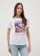 White pure cotton regular fit T-shirt with print_2