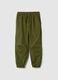 Boy's green wide leg trousers in pure cotton_3