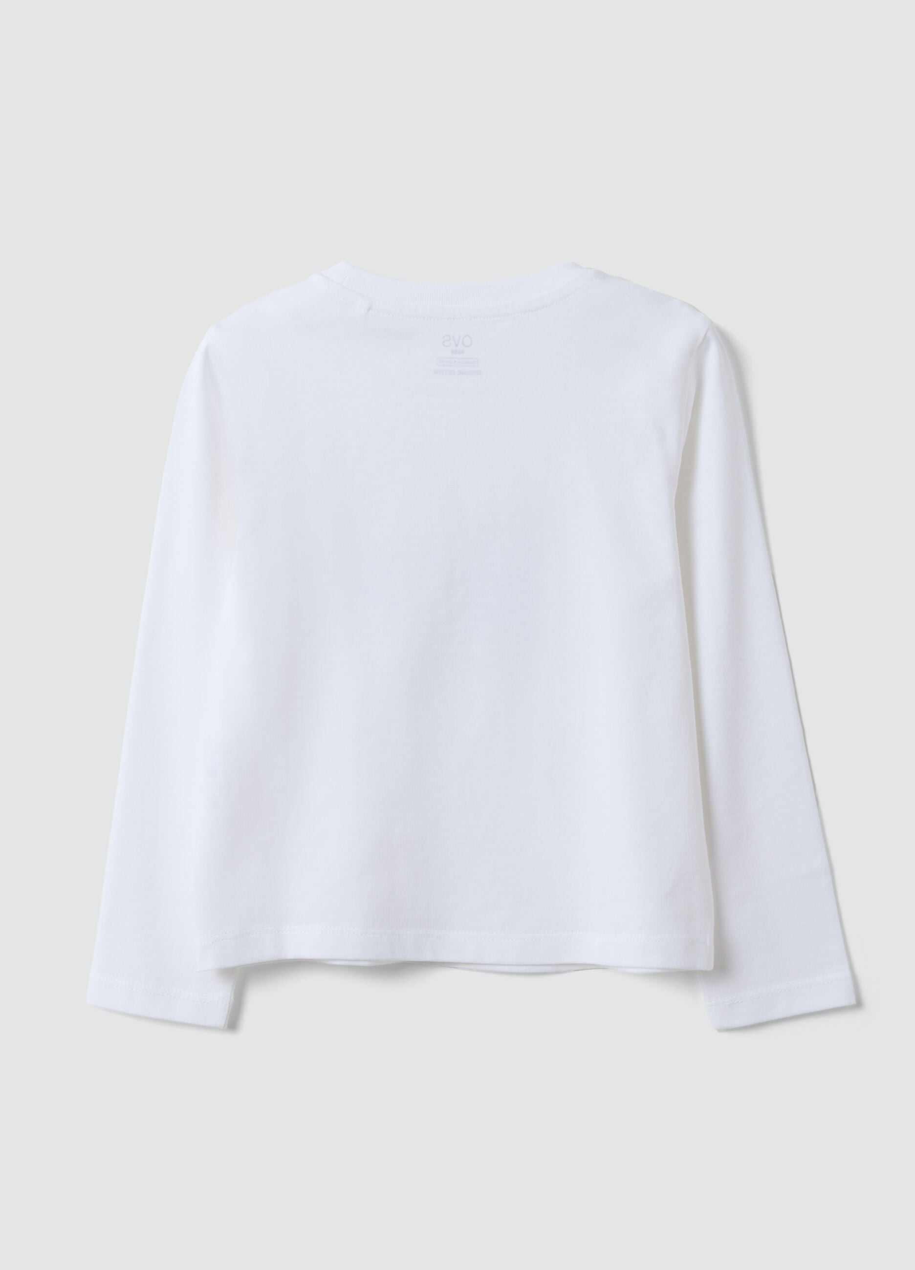Rosa T-Shirt aus reiner Bio-Baumwolle mit Stern-Print f&uuml;r M&auml;dchen