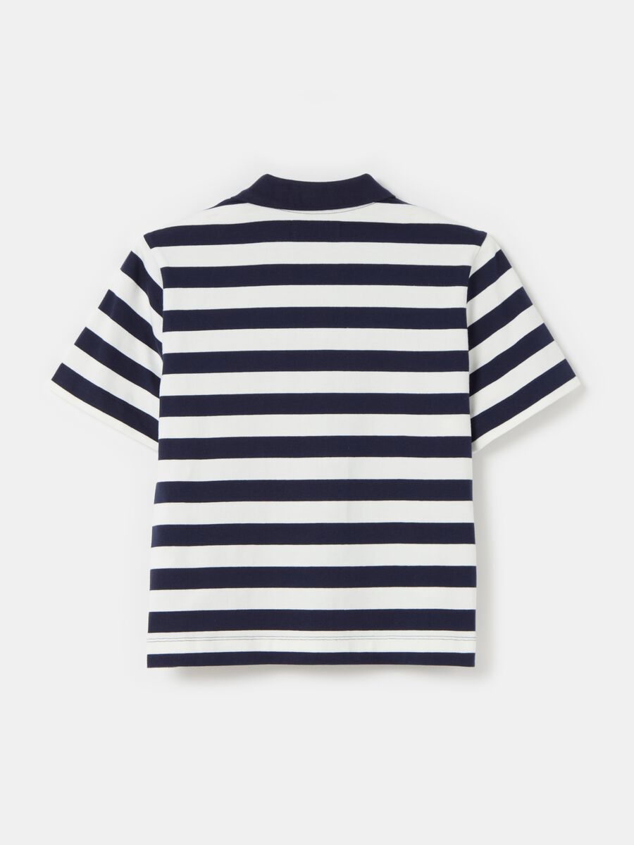 Striped cotton polo shirt_4
