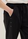 Black regular-fit stretch cotton-blend trousers with buttons_3