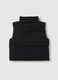 Black padded gilet with zip for girls_4