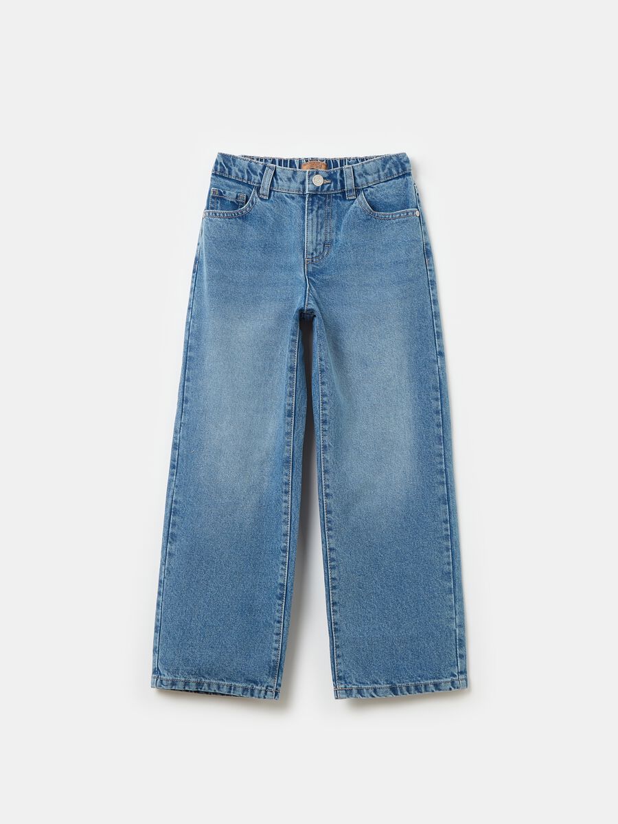 Culotte-style jeans with five pockets_0