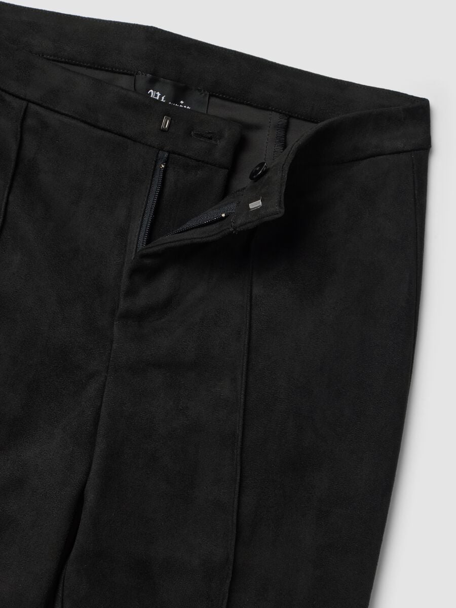Formelle Slim-Fit-Hose aus Kunstvelours_7