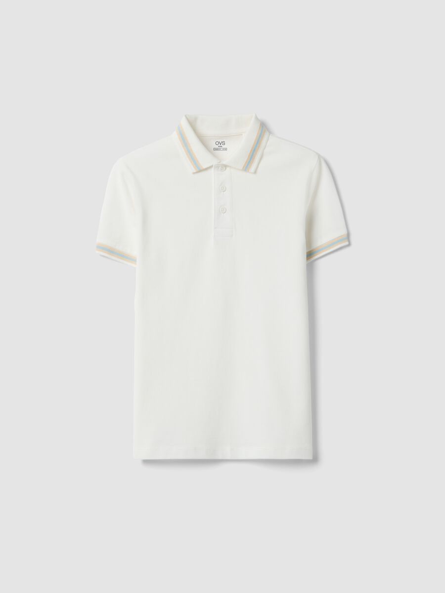 Boys' regular fit pure cotton white polo_3